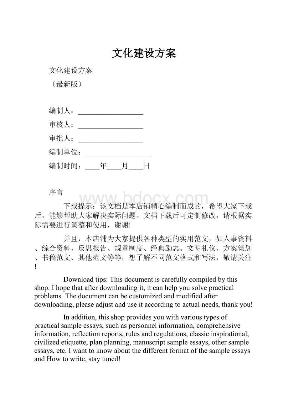 文化建设方案.docx