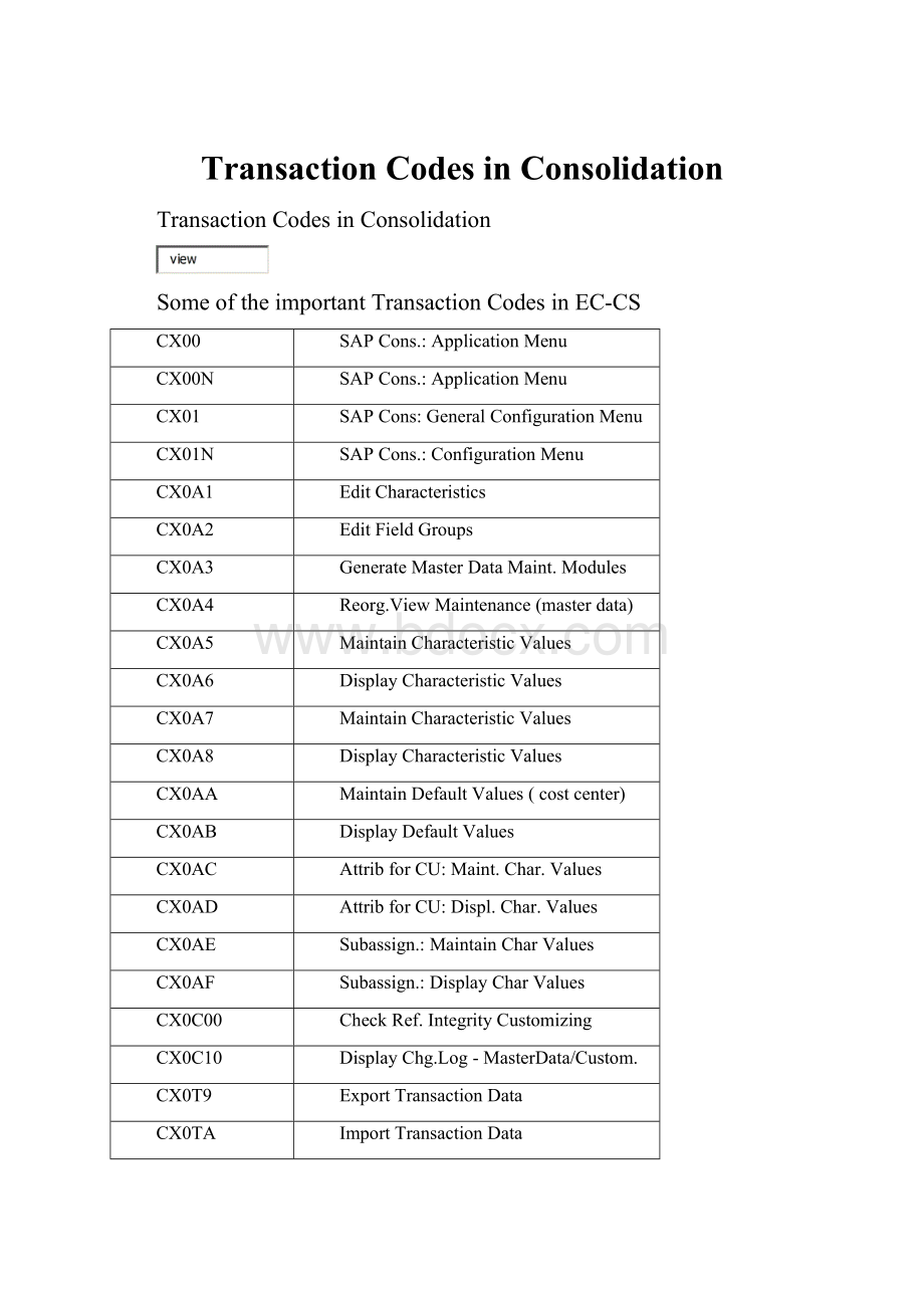 Transaction Codes in Consolidation.docx_第1页