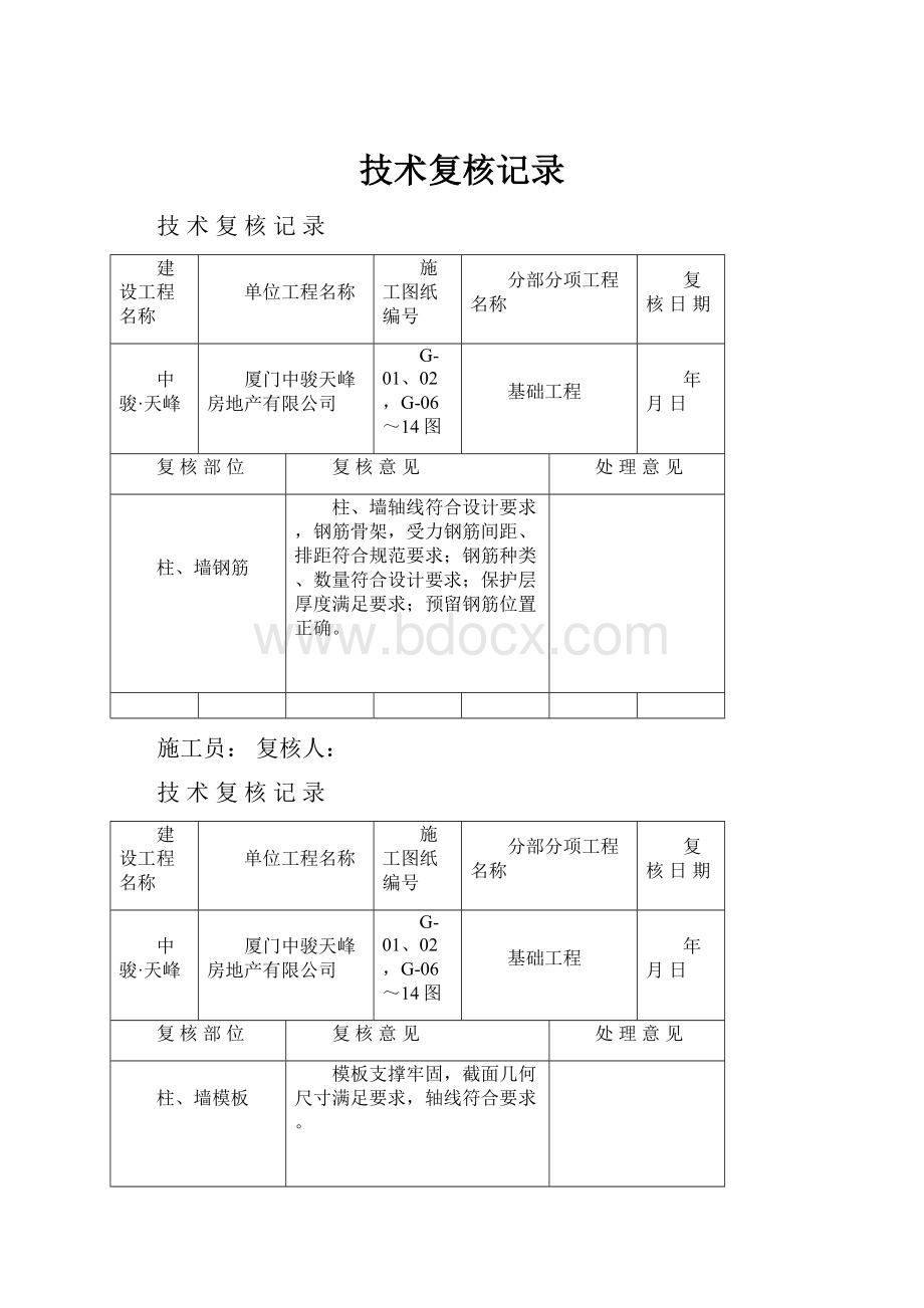 技术复核记录.docx_第1页