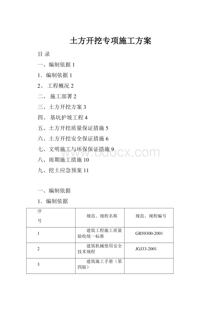 土方开挖专项施工方案.docx