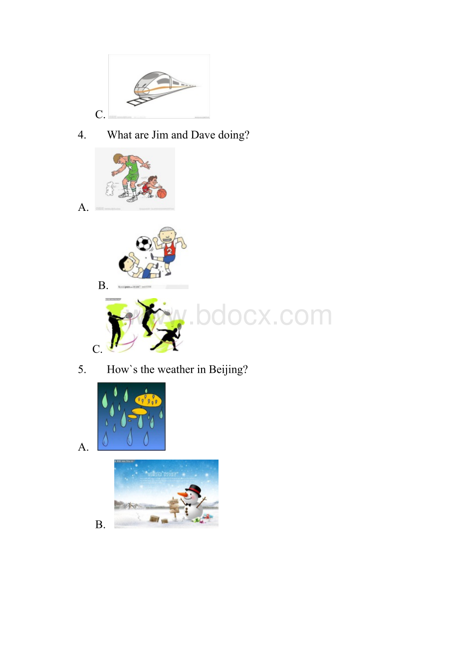 最新人教版英语学年第一学期七年级期末测试题及答案.docx_第3页