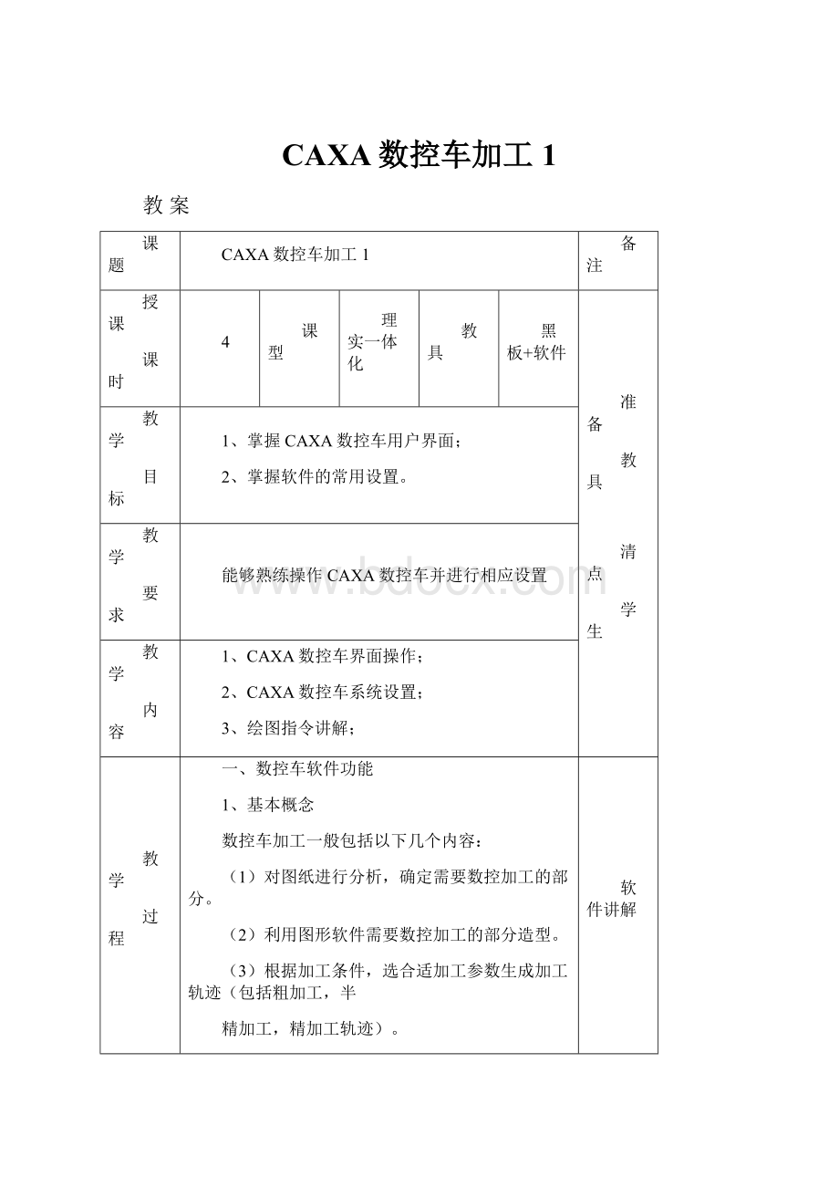 CAXA数控车加工1.docx