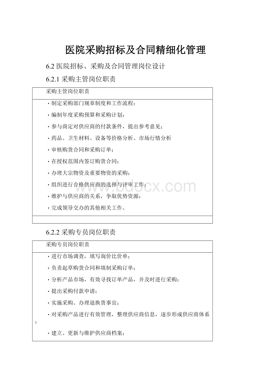 医院采购招标及合同精细化管理.docx_第1页