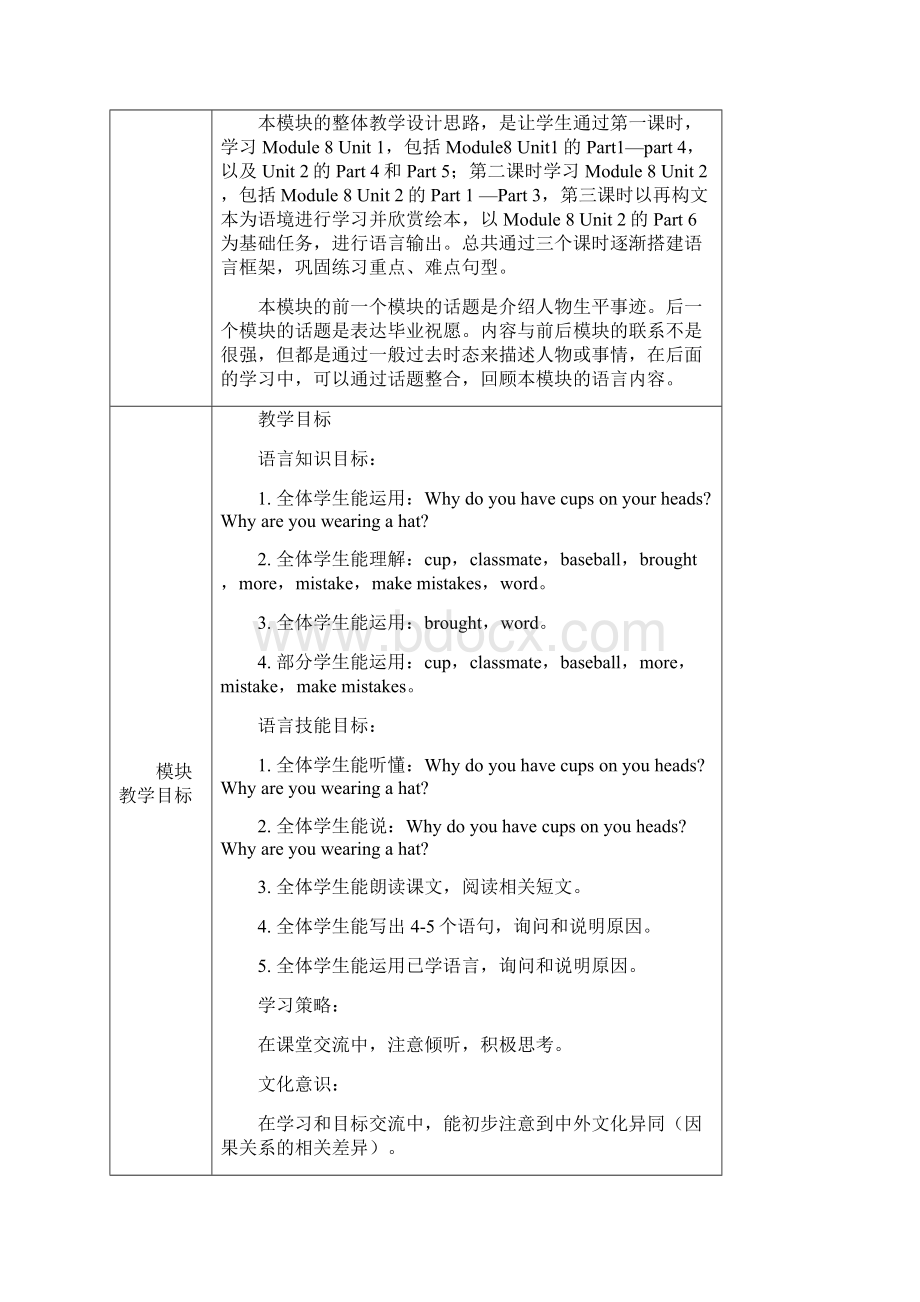 外研版新标准一起小学英语六年级下册M8教学设计.docx_第2页