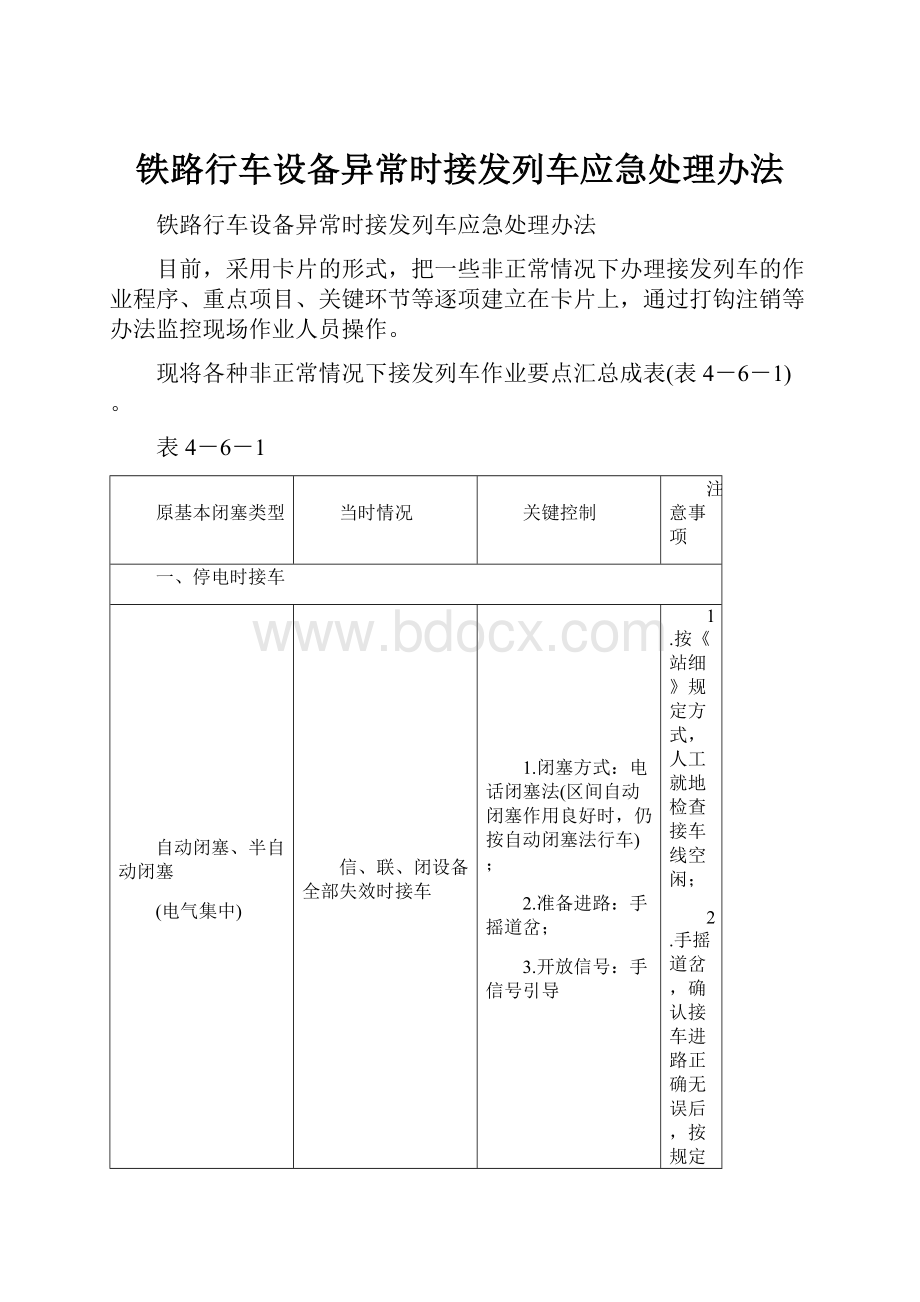 铁路行车设备异常时接发列车应急处理办法.docx