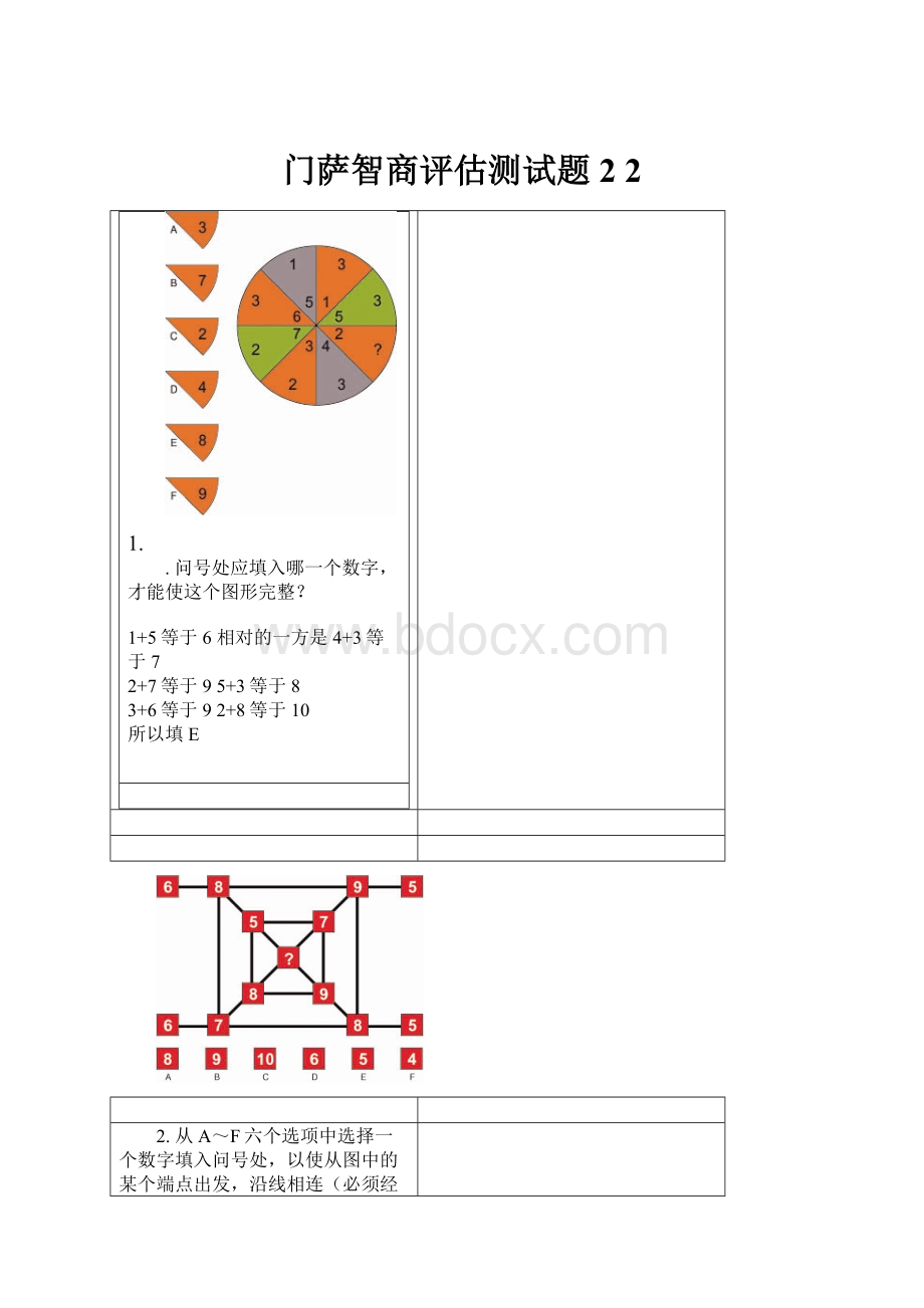 门萨智商评估测试题2 2.docx