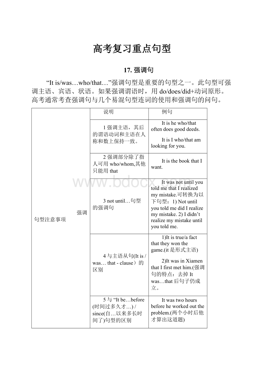 高考复习重点句型.docx_第1页