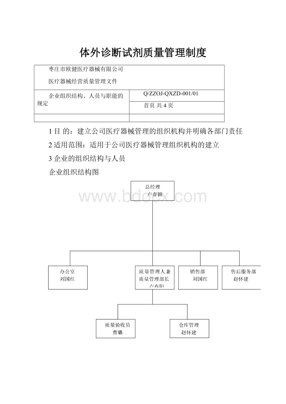 体外诊断试剂质量管理制度.docx_第1页