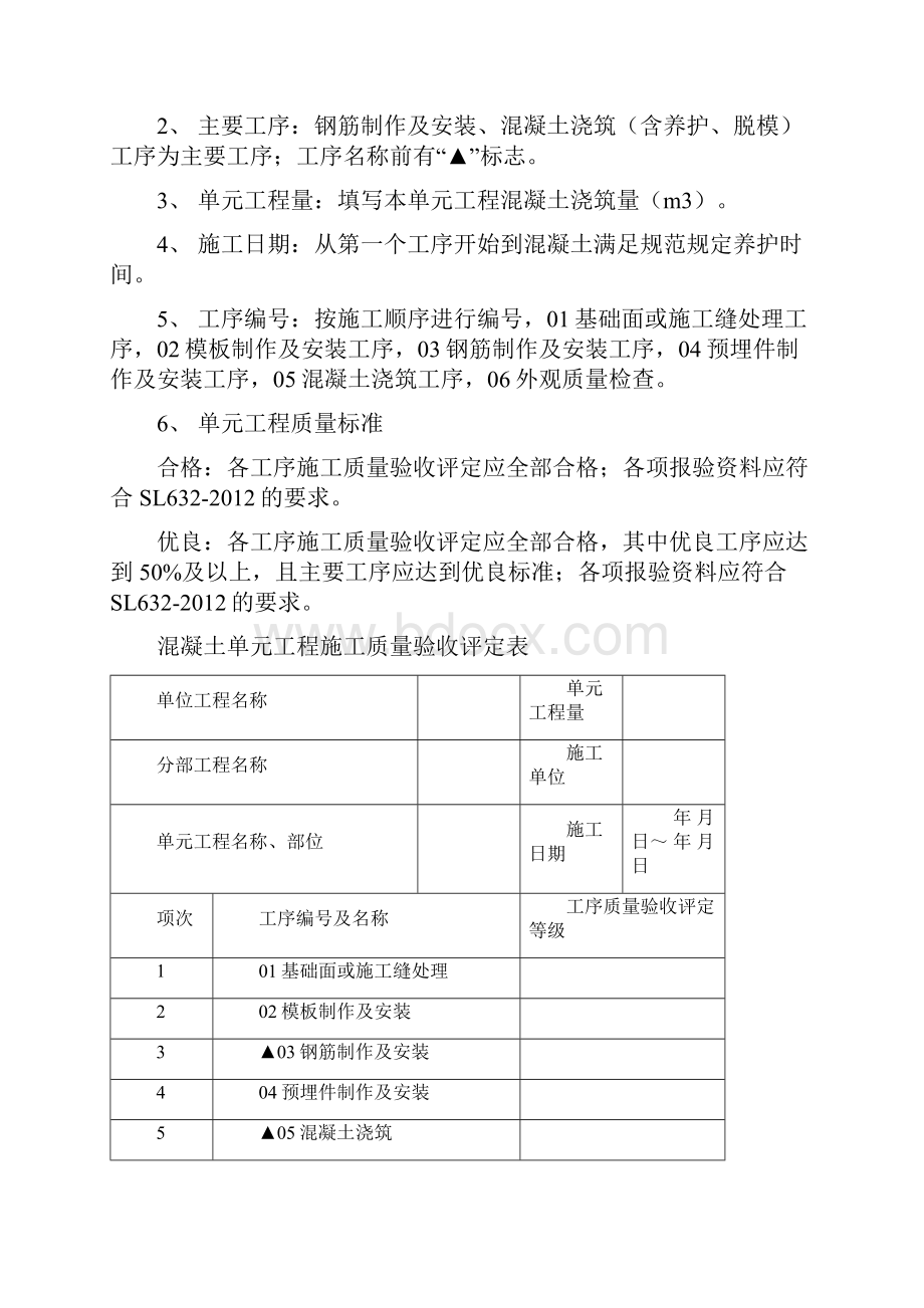 SL632质量评定表空表混凝土单元工程.docx_第3页