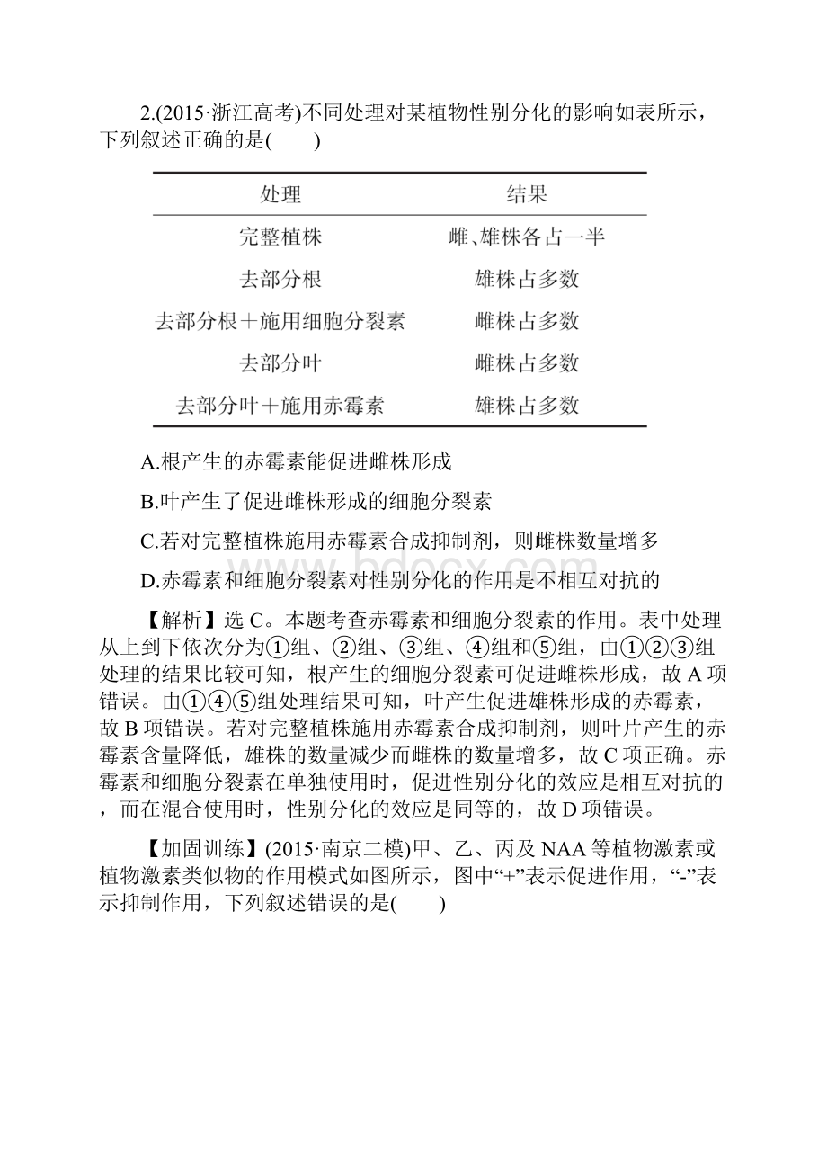 世纪金榜届高考生物二轮复习 专题能力提升练10 植物的激素调节.docx_第2页