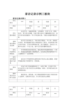 家访记录示例三板块.docx