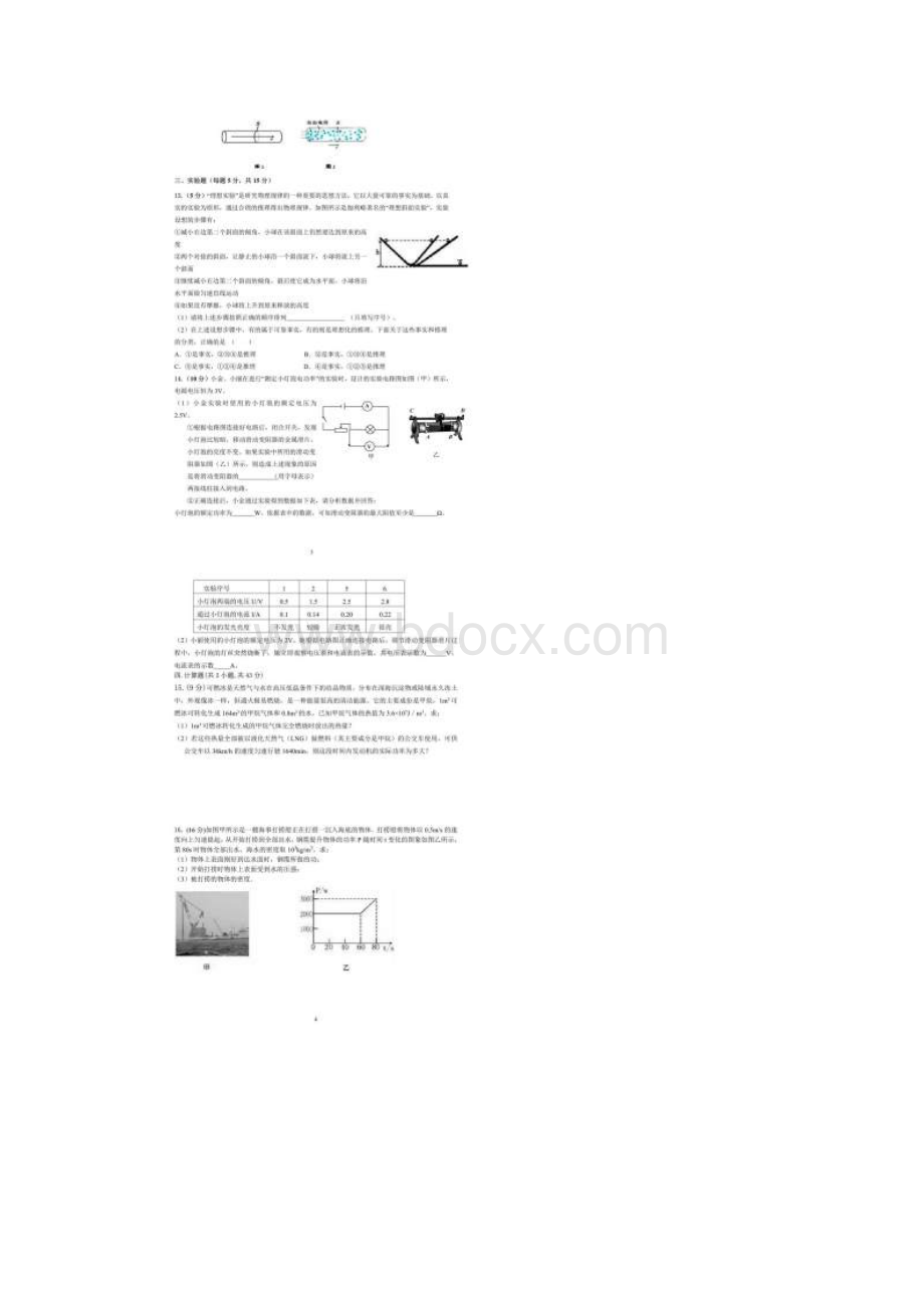 安师大附中高中自主招生物理试题及参考答案.docx_第2页