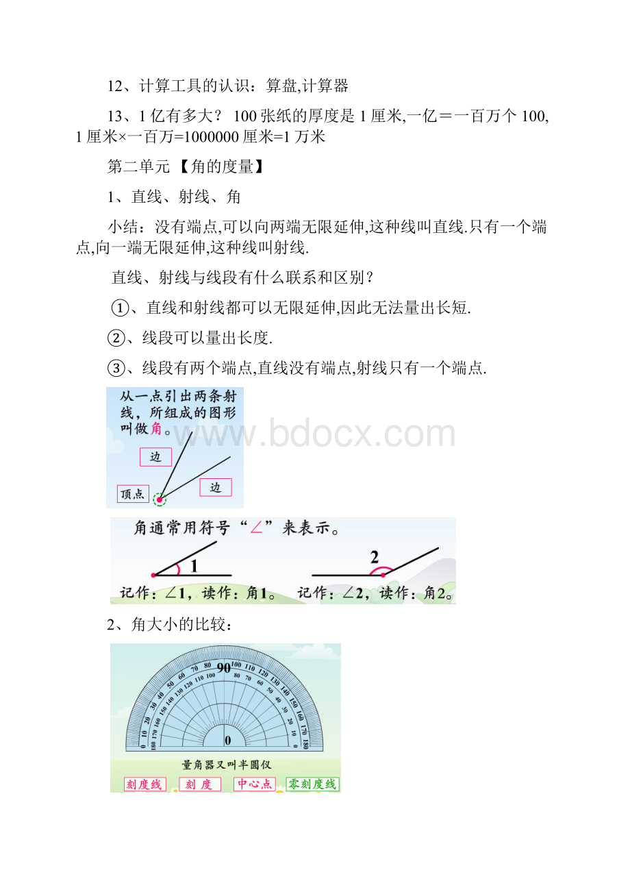 最新人教版小学四年级数学上册知识点总结复习.docx_第3页