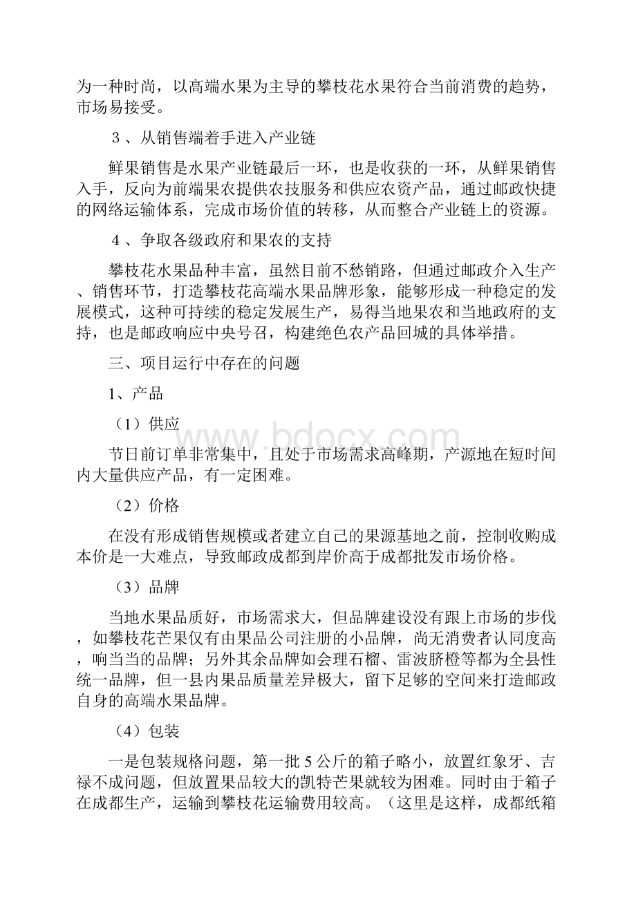 攀枝花鲜果项目营销总结教学文稿.docx_第2页