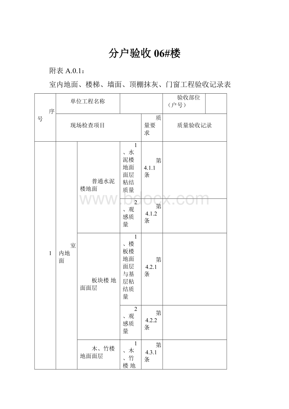 分户验收06#楼.docx_第1页