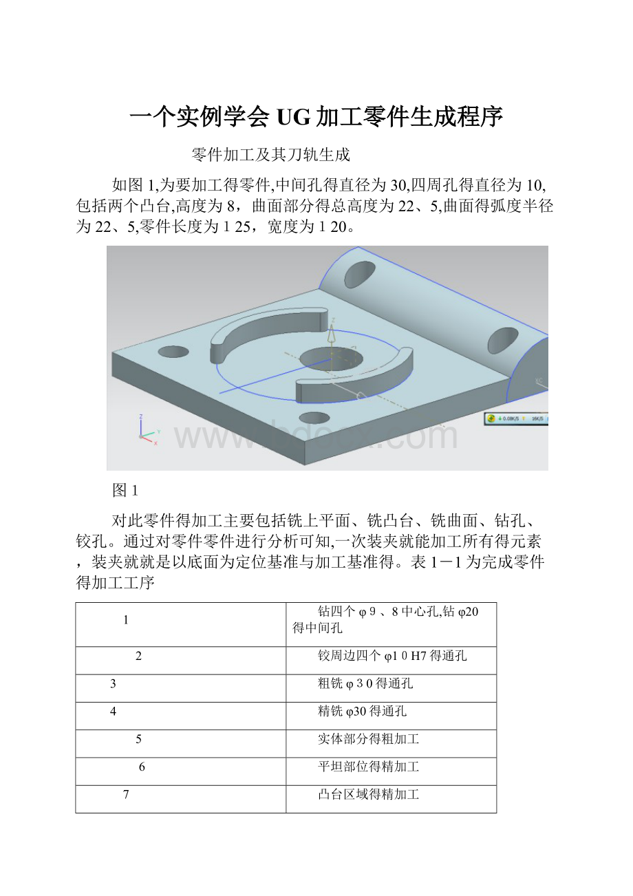 一个实例学会UG加工零件生成程序.docx