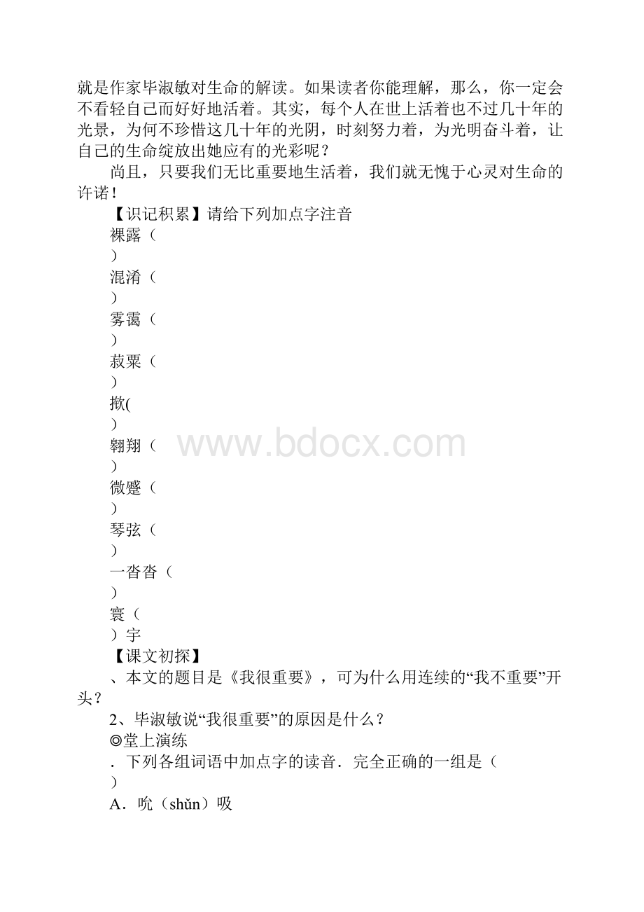 范文1我很重要学案.docx_第2页