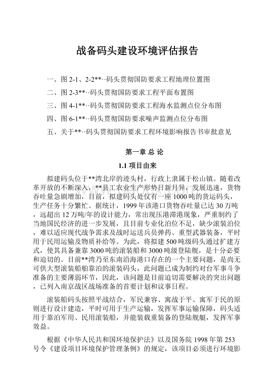 战备码头建设环境评估报告.docx_第1页