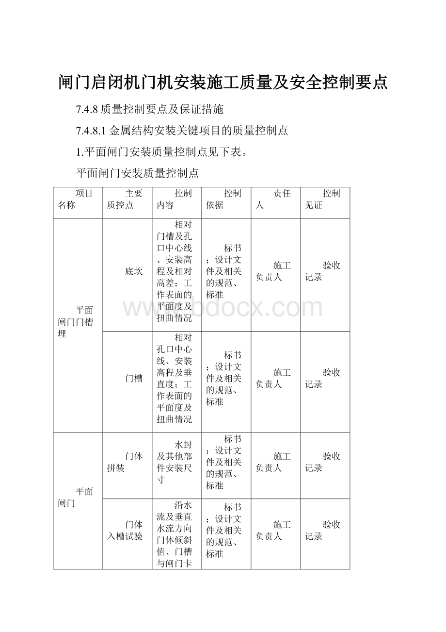 闸门启闭机门机安装施工质量及安全控制要点.docx