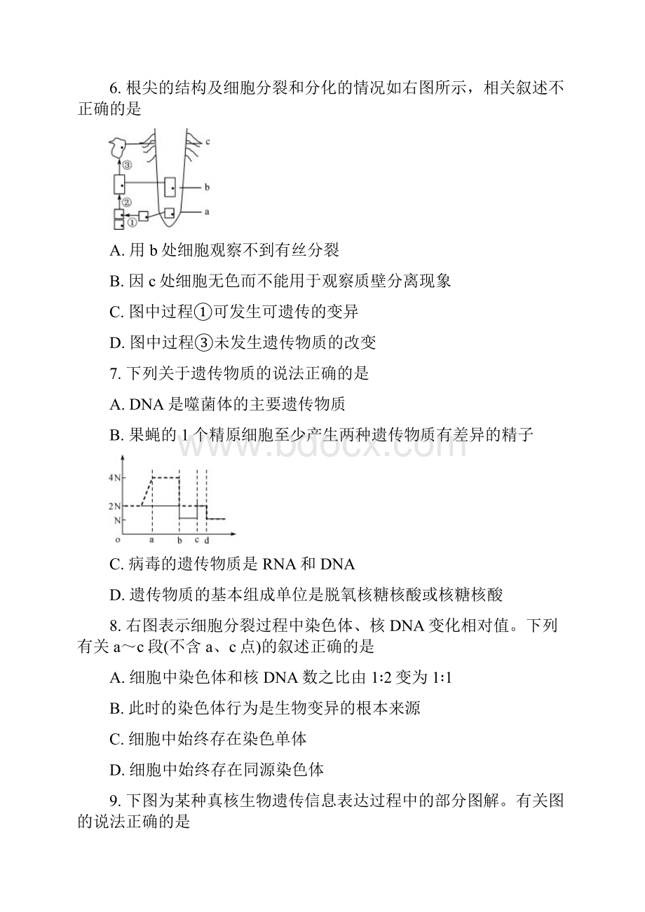 生物如皋中学届高三阶段练习生物试题.docx_第3页