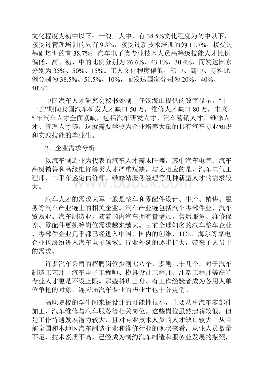 汽车电子技术专业调研报告.docx_第2页