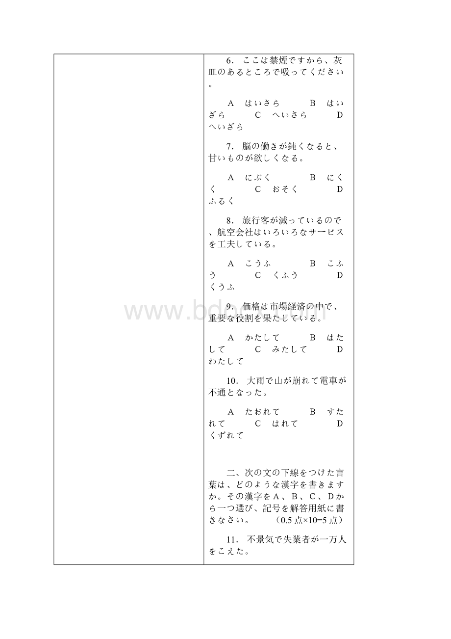 学位日语试题.docx_第2页