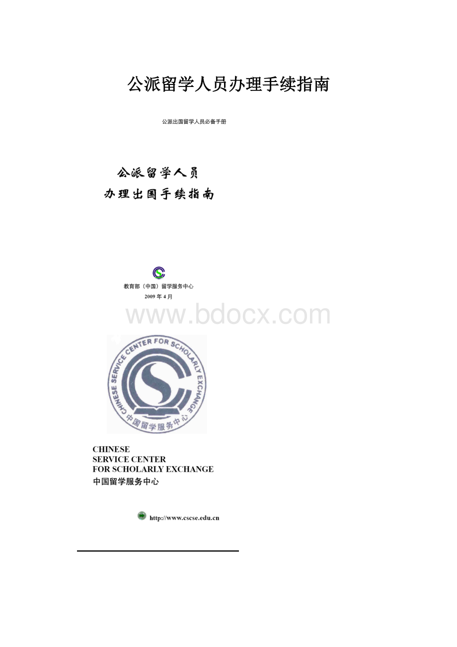 公派留学人员办理手续指南.docx