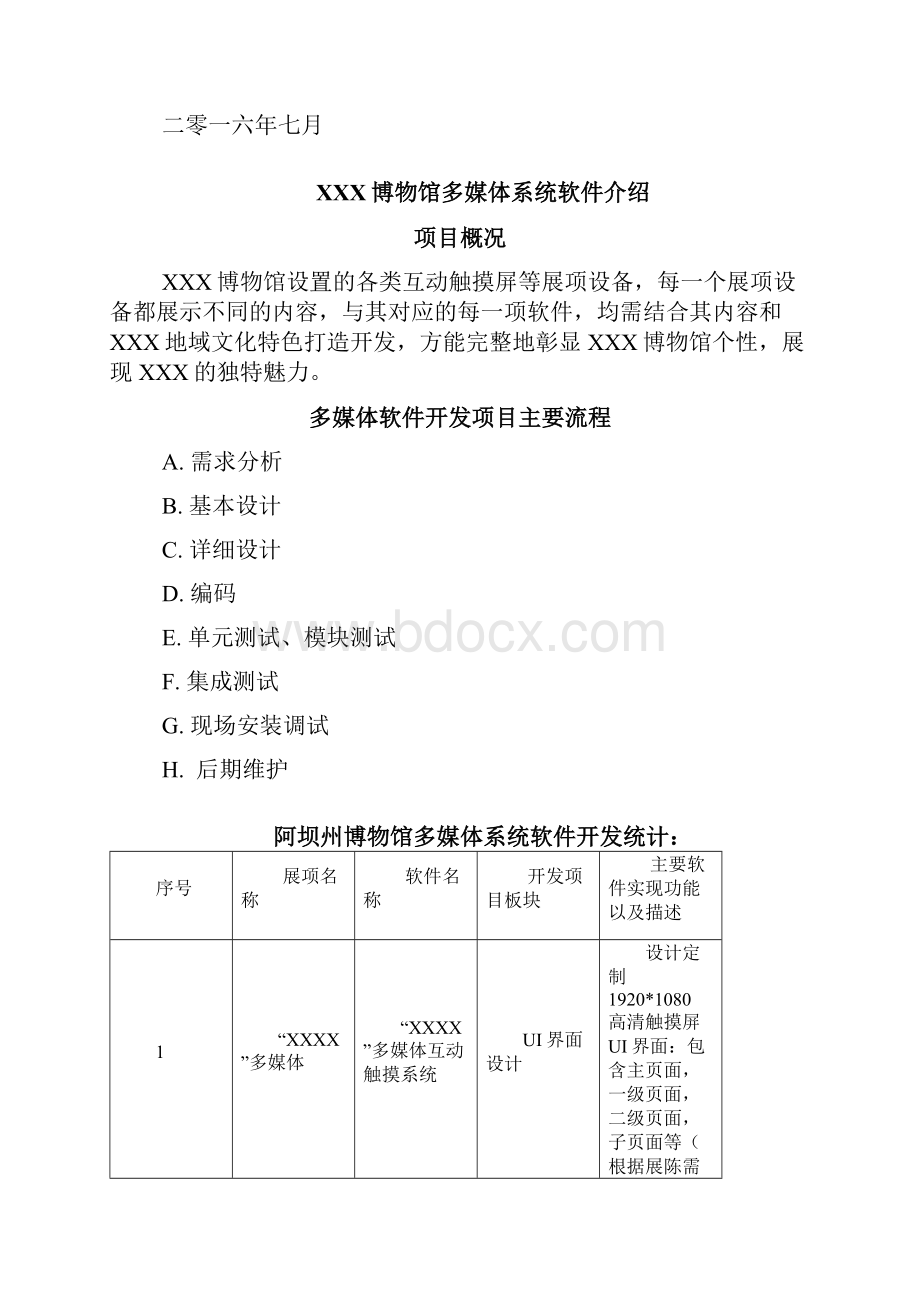 博物馆陈列布展互动多媒体软件设计开发技术方案框架.docx_第2页