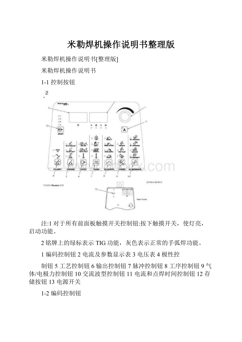 米勒焊机操作说明书整理版.docx