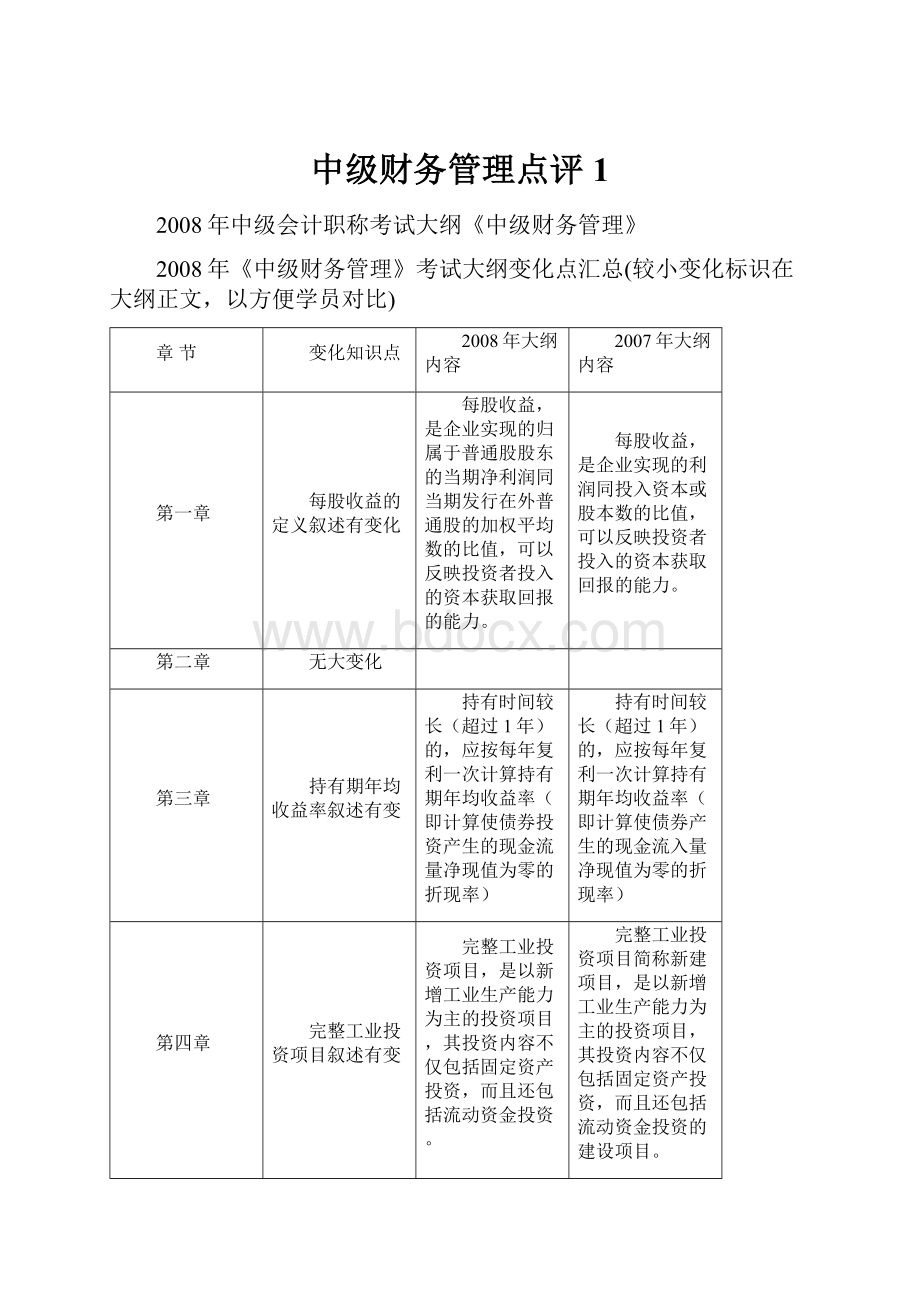 中级财务管理点评1.docx_第1页