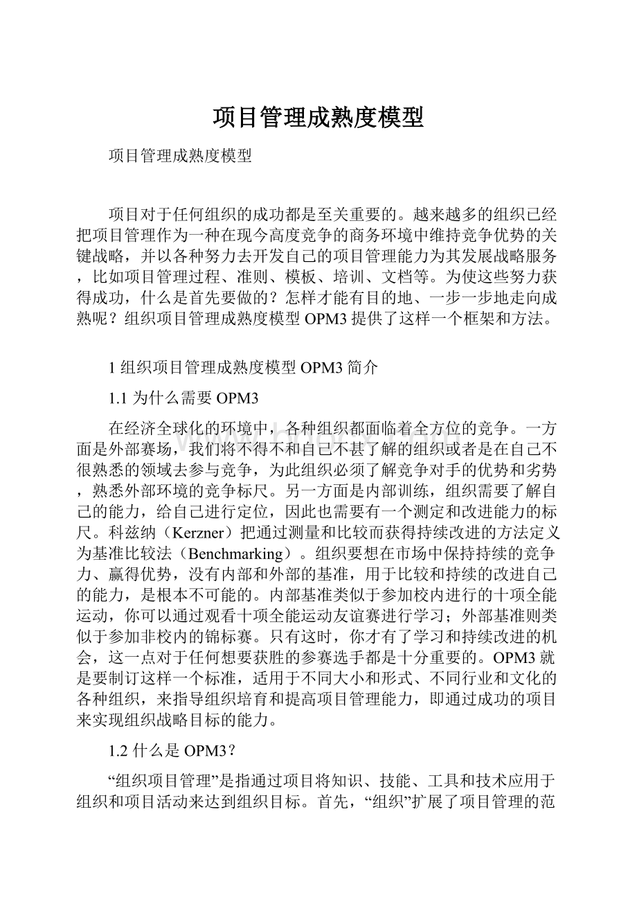 项目管理成熟度模型.docx