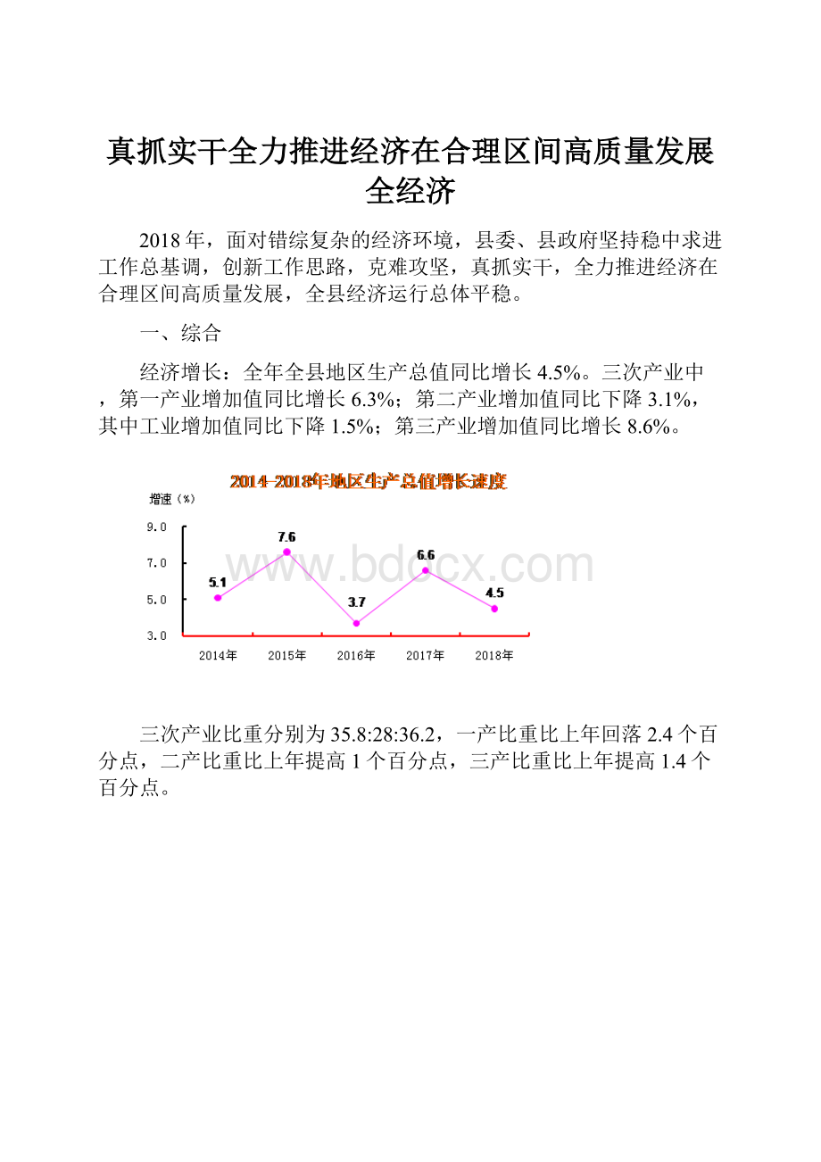 真抓实干全力推进经济在合理区间高质量发展全经济.docx_第1页