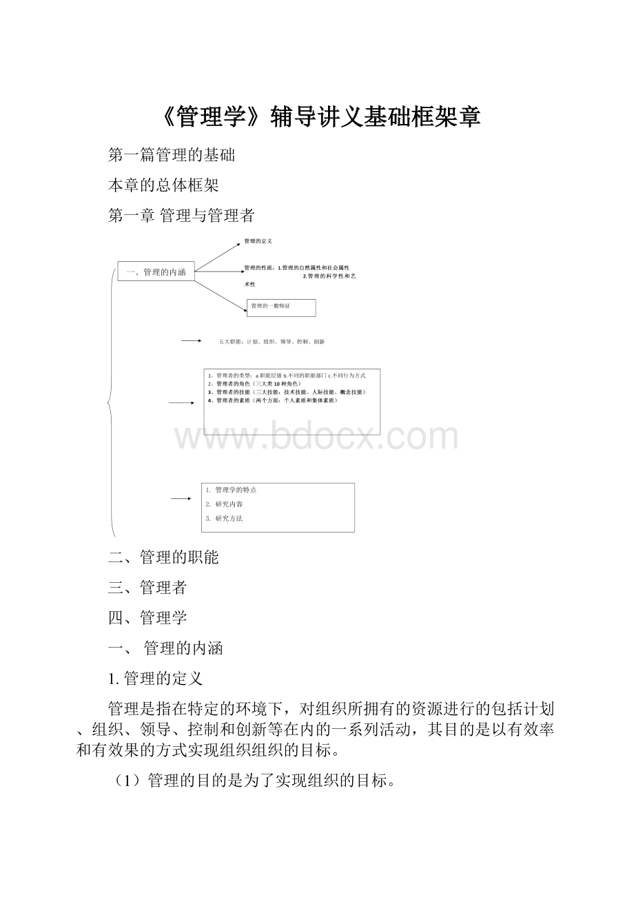 《管理学》辅导讲义基础框架章.docx_第1页