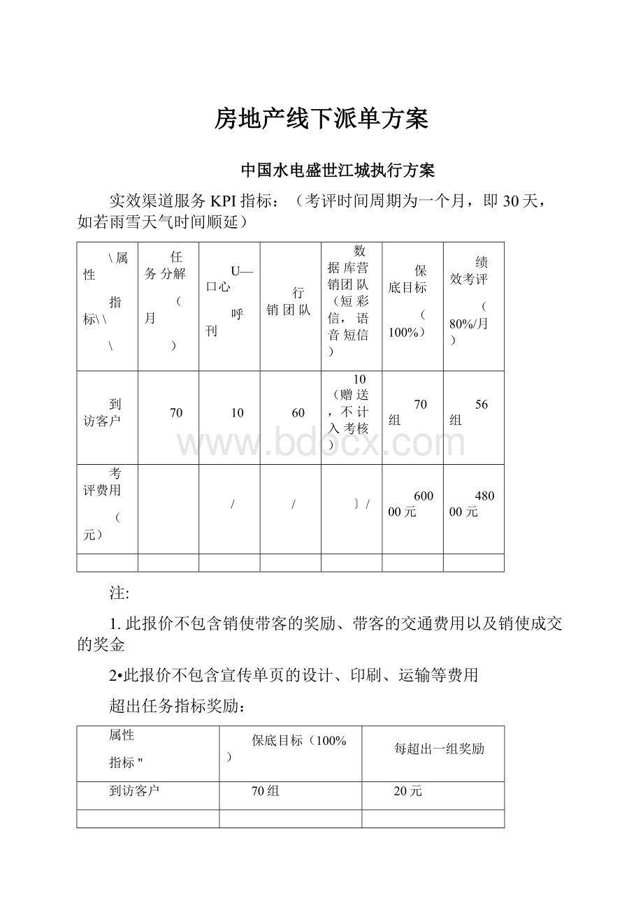 房地产线下派单方案.docx_第1页