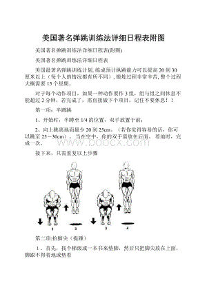 美国著名弹跳训练法详细日程表附图.docx