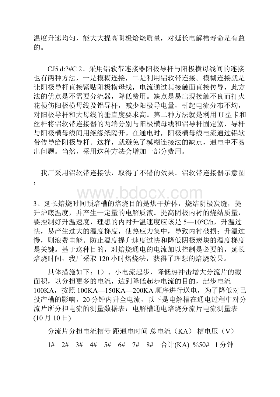 电解槽焦粒焙烧启动中存在的问题及处理措施.docx_第2页