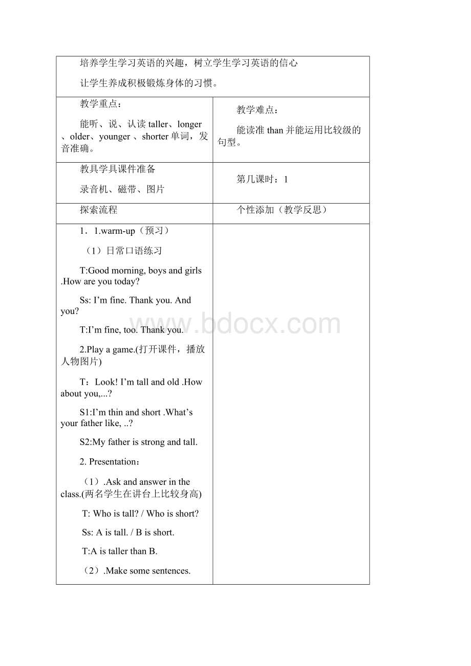 最新新人教版六年级英语下册全册教案.docx_第3页