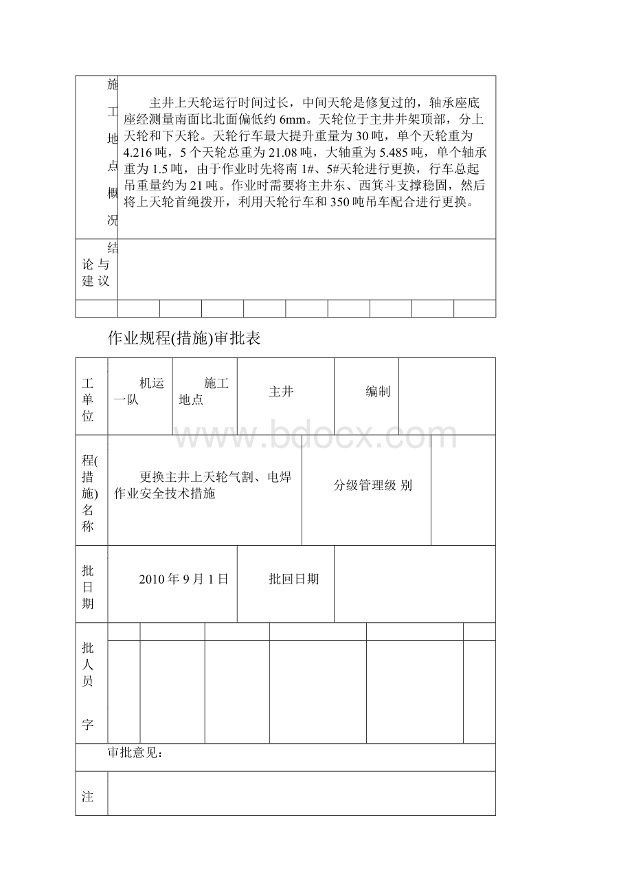 更换主井上天轮作业安全措施.docx_第3页