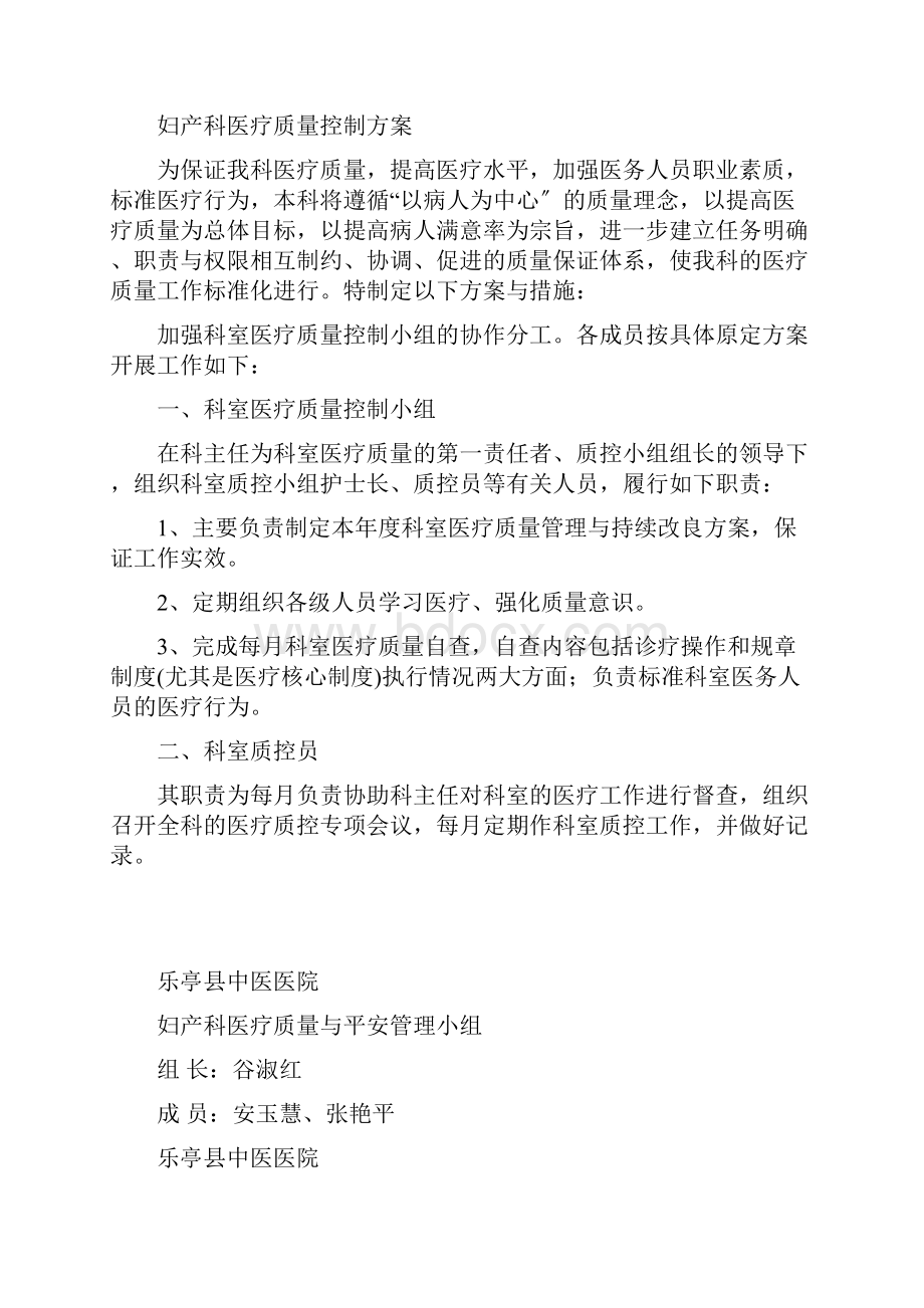 妇产科医疗质量持续改进记录.docx_第2页