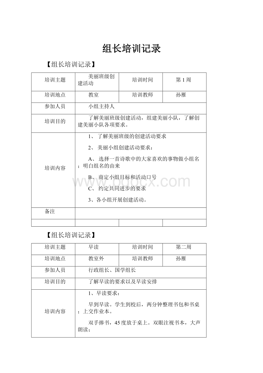 组长培训记录.docx_第1页