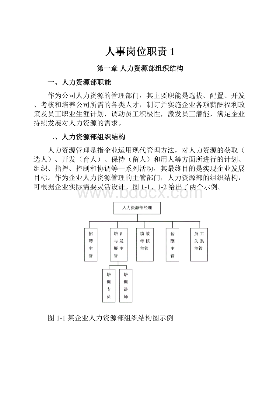 人事岗位职责1.docx_第1页