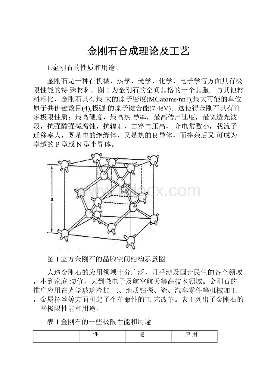 金刚石合成理论及工艺.docx