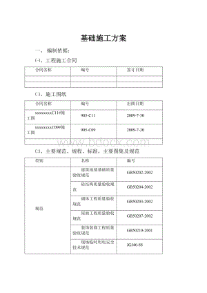 基础施工方案.docx