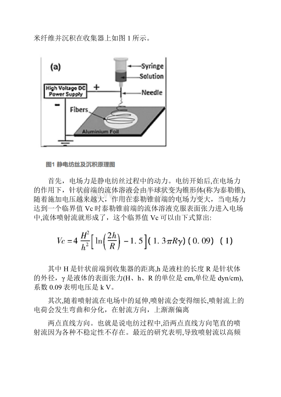 完整word版静电纺丝法制备pvp纳米纤维研究进展.docx_第3页