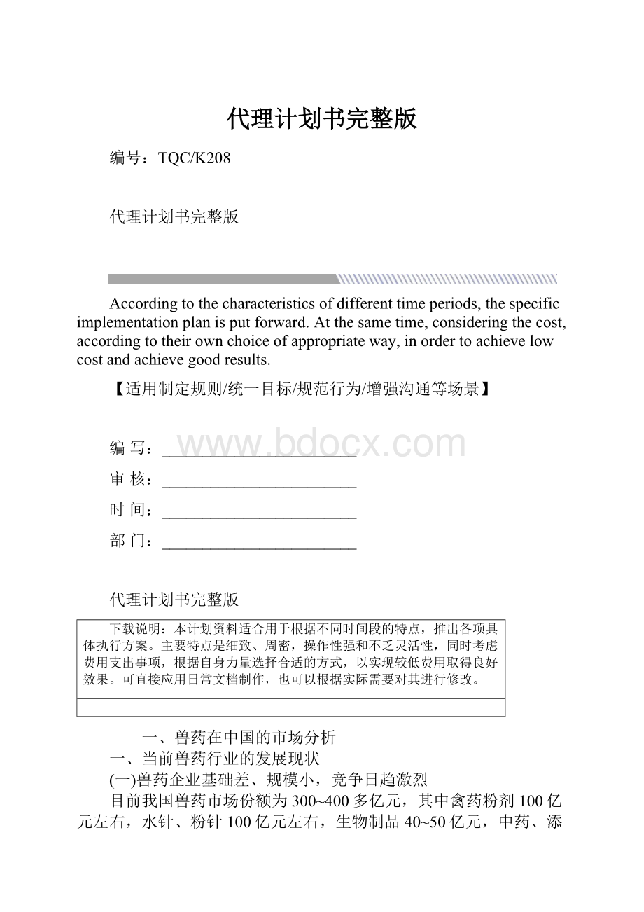 代理计划书完整版.docx