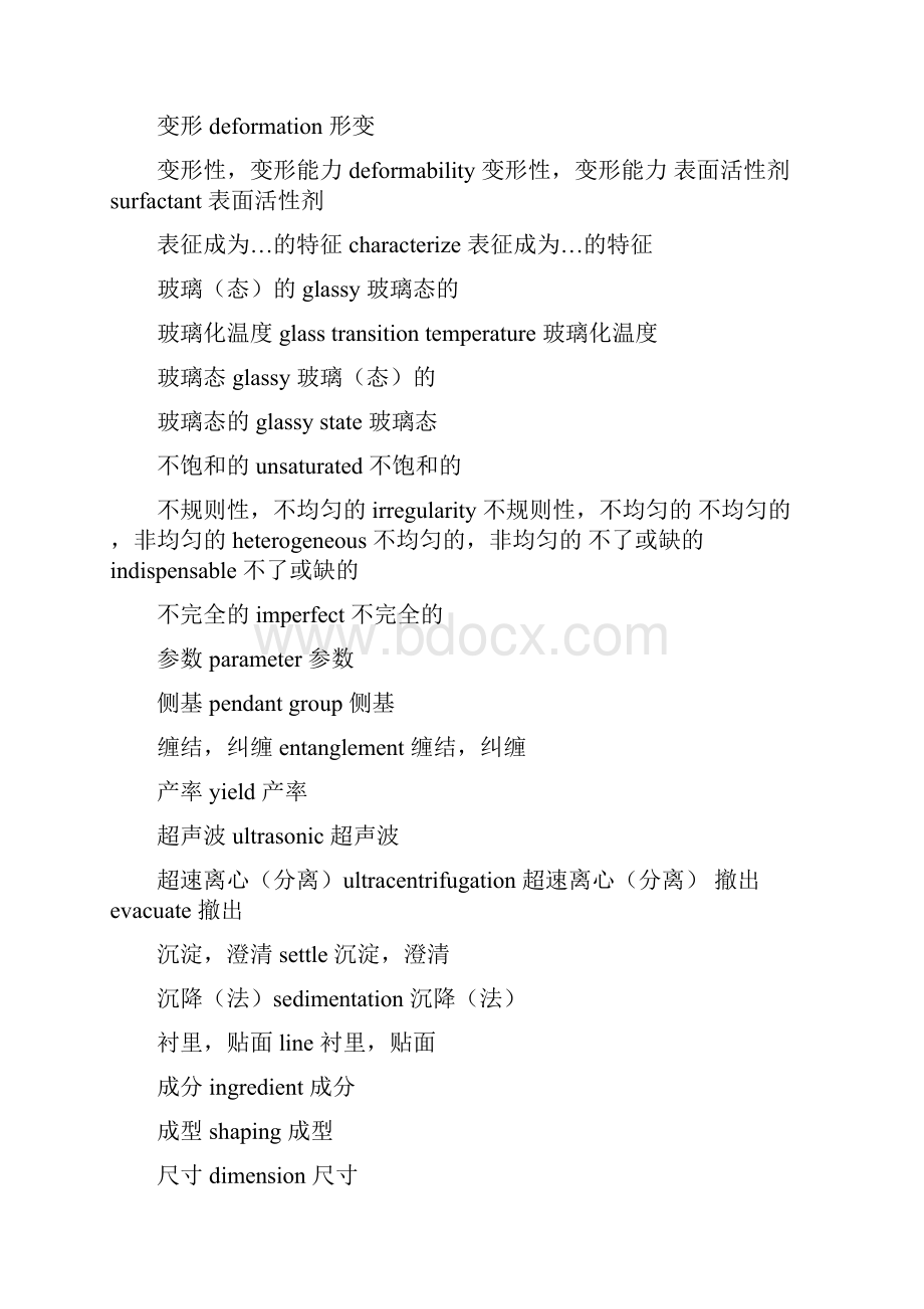 高分子专业英语词汇汉译英精.docx_第2页