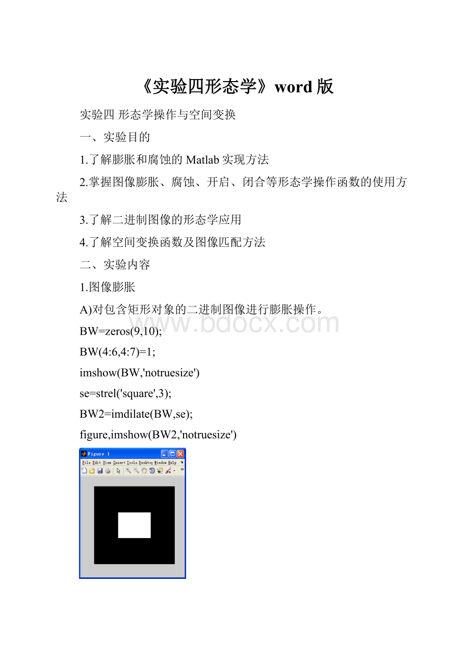 《实验四形态学》word版.docx