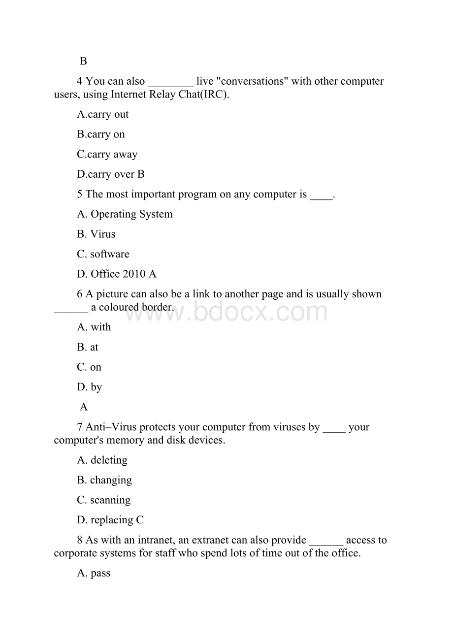 电子商务专业英语选择题.docx_第2页