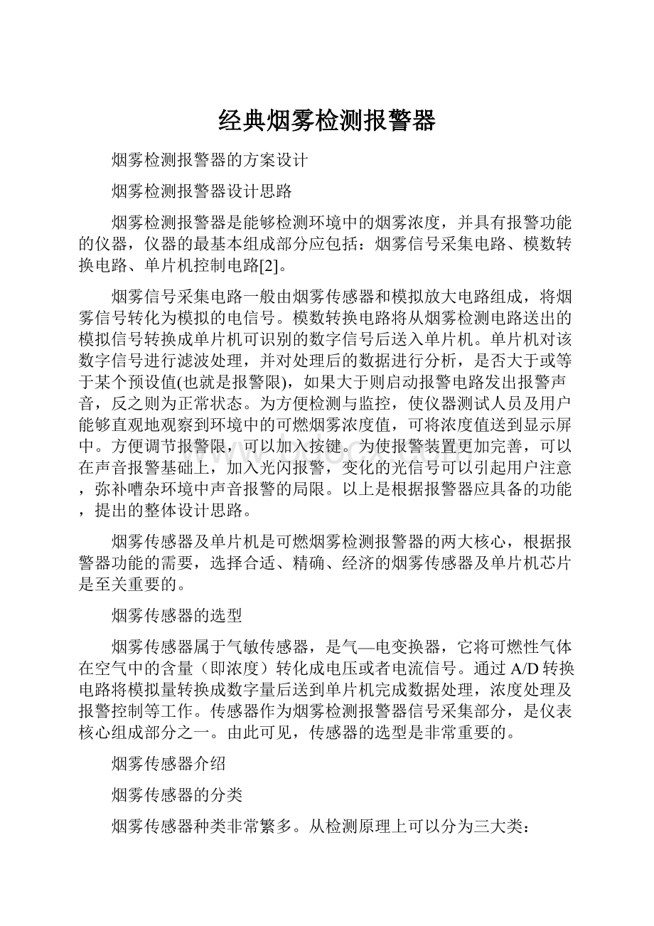 经典烟雾检测报警器.docx_第1页