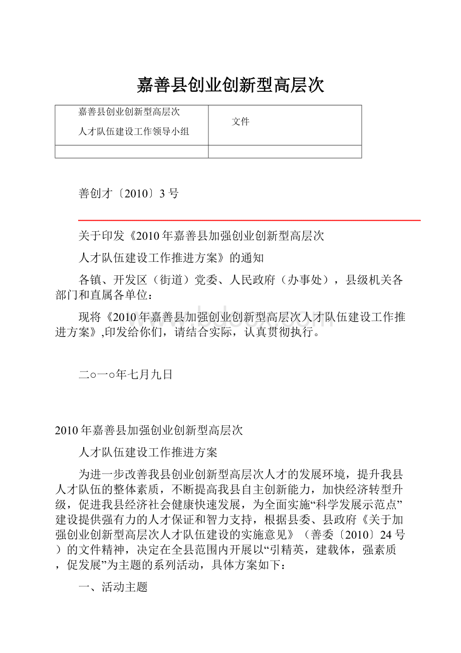 嘉善县创业创新型高层次.docx